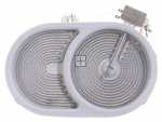 Ceramic Heater Element - 10 57411 504 17466100a00012 Double-circuit Radiant Heater 2000w Oval [Midea]