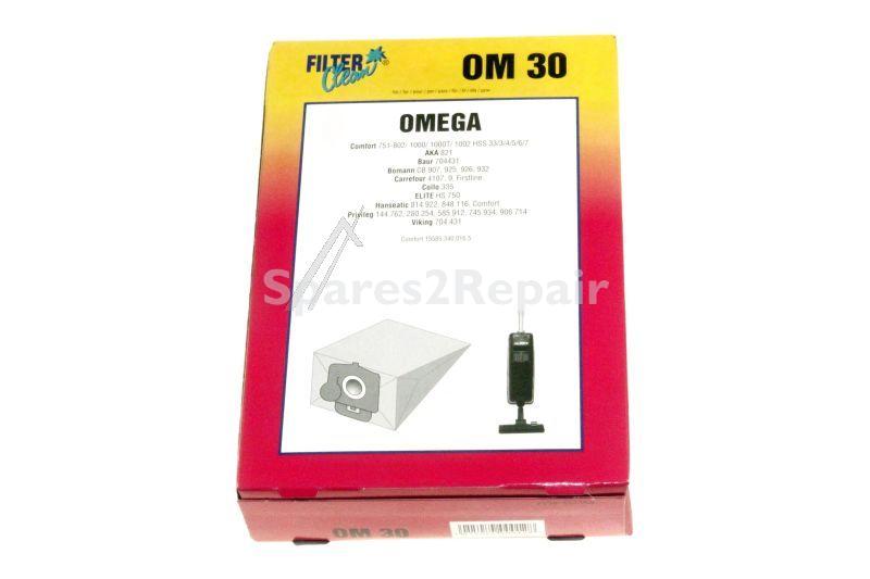 Filterclean Vacuum Cleaner Bags - Om30 000010-k Dust Bags X10