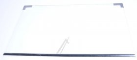 Lamo Glass Panel - Bcd258vx016 Big Glass Shelf 435x282x3mm With Edge Trim And Plastic Corners