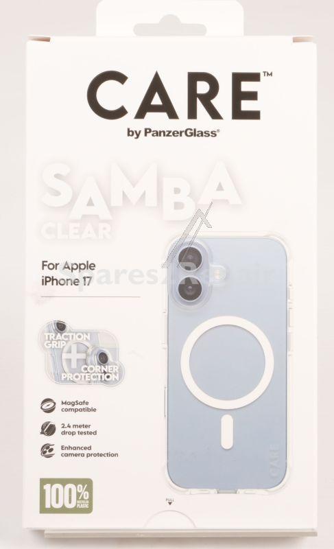 Panzerglass Leather Bag Gsm - Care By Panzerglass Fashionable Case Samba Transparent W White Magsafe Iphone 17 - CR22326