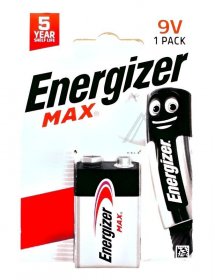 Energizer 1604d Alkaline Batteries - 6lr61 E301531805 Max E-block (9v) Chp 1 Piece