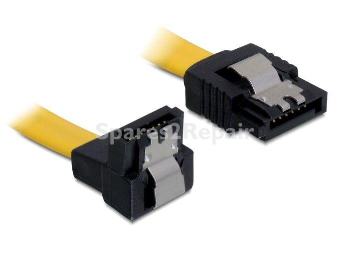 Delock Pc S-ata Cable - Cable Sata 50cm Angulated-straight Metal Yellow