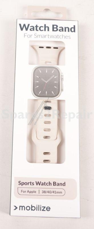 Mobilize Wristbands For Smartwatch - 81643 Mobilize Silicone Strap - Sport - For Apple 38-40-41mm - Starlight