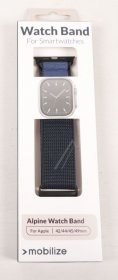 Mobilize Wristbands For Smartwatch - 82020 Mobilize Watch Band - Alpine - Black Connector - For Apple 42-44-45-49mm - Blue
