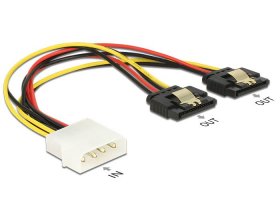 Delock Pc S-ata Cable - Kabel Molex 4pin Stecker > Sata 15pin Buchse, 20cm