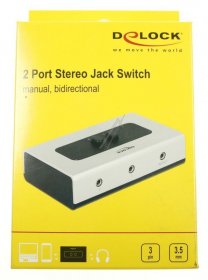 Delock Audio-switchbox - Umschalter Klinke 3,5 Mm 2 Port Manuell Bidirektional