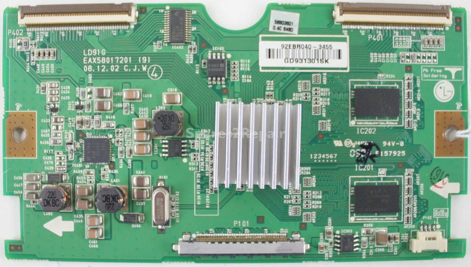 LG 42LH4000 - T-Con - EAX58017201 (9) - EBR61248202 - LD91G - EBR0403455